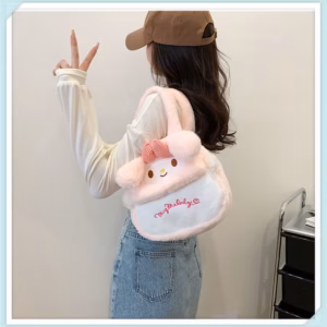 Túi Xách Sanrio Kuromi Đen, Kitty, My Melody Nhồi Bông Size Vừa Xinh Xắn Cá Tính Cho Bạn Nữ Đi Học, Du Lịch Tiện Lợi - Dmastore