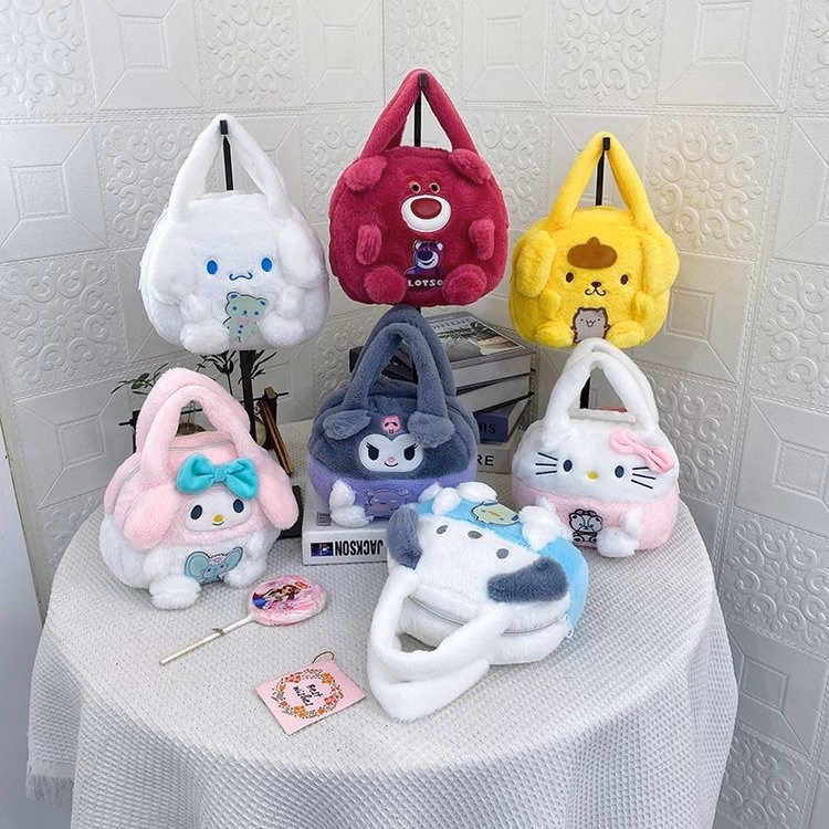 Túi Xách Mini Sanrio Kuromi Nhồi Bông Đựng Điện Thoại Kiểu Dáng Hoạt Hình Dễ Thương Cho Bé - Dmastore - Ảnh 4