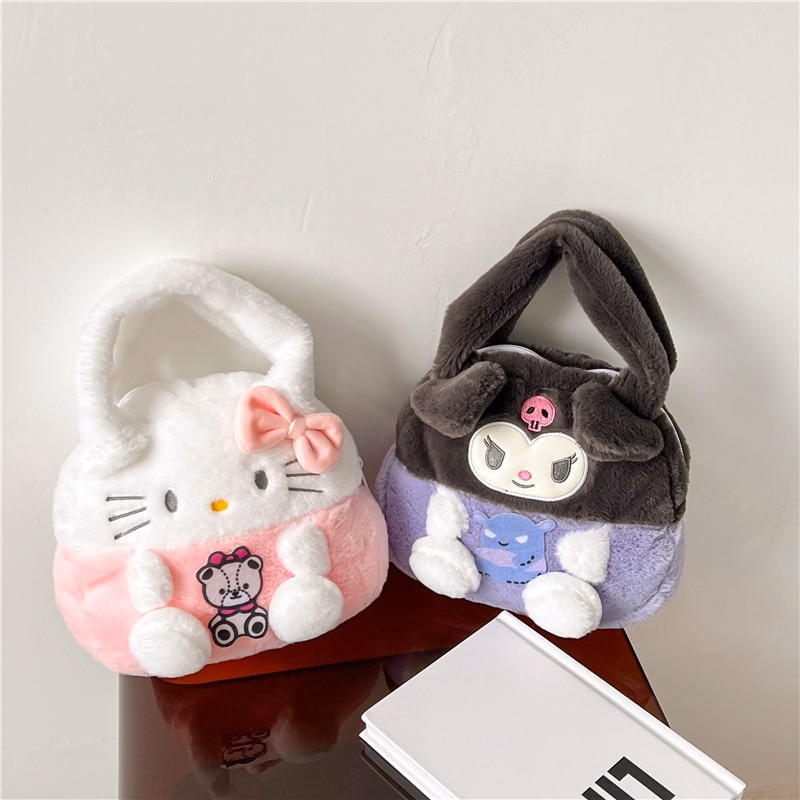 Túi Xách Mini Sanrio Kuromi Nhồi Bông Đựng Điện Thoại Kiểu Dáng Hoạt Hình Dễ Thương Cho Bé - Dmastore - Ảnh 10