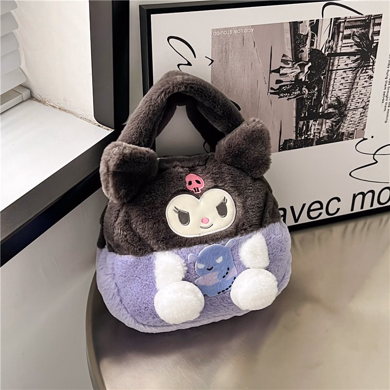 Túi Xách Mini Sanrio Kuromi Nhồi Bông Đựng Điện Thoại Kiểu Dáng Hoạt Hình Dễ Thương Cho Bé - Dmastore - Ảnh 16