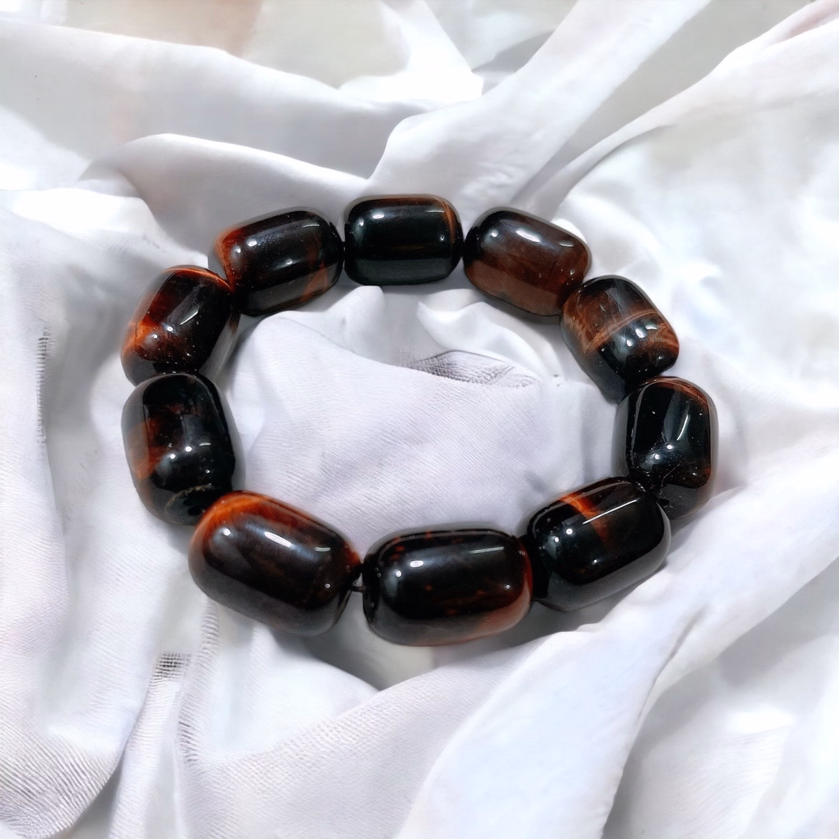 Vòng Tay Nam Lu Thống Thạch Anh Mắt Hổ Nâu Đỏ 12 Ly - Thắng Giang - Ảnh 5