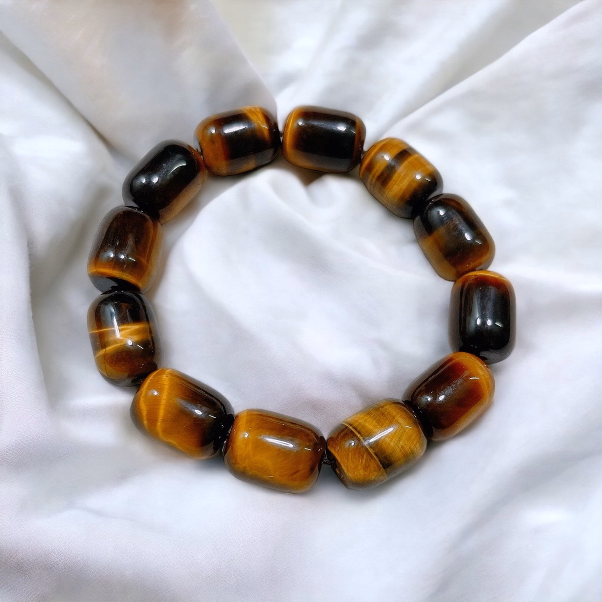 Vòng Tay Nam Lu Thống Đá Thạch Anh Mắt Hổ Nâu Vàng - Thắng Giang - Ảnh 2