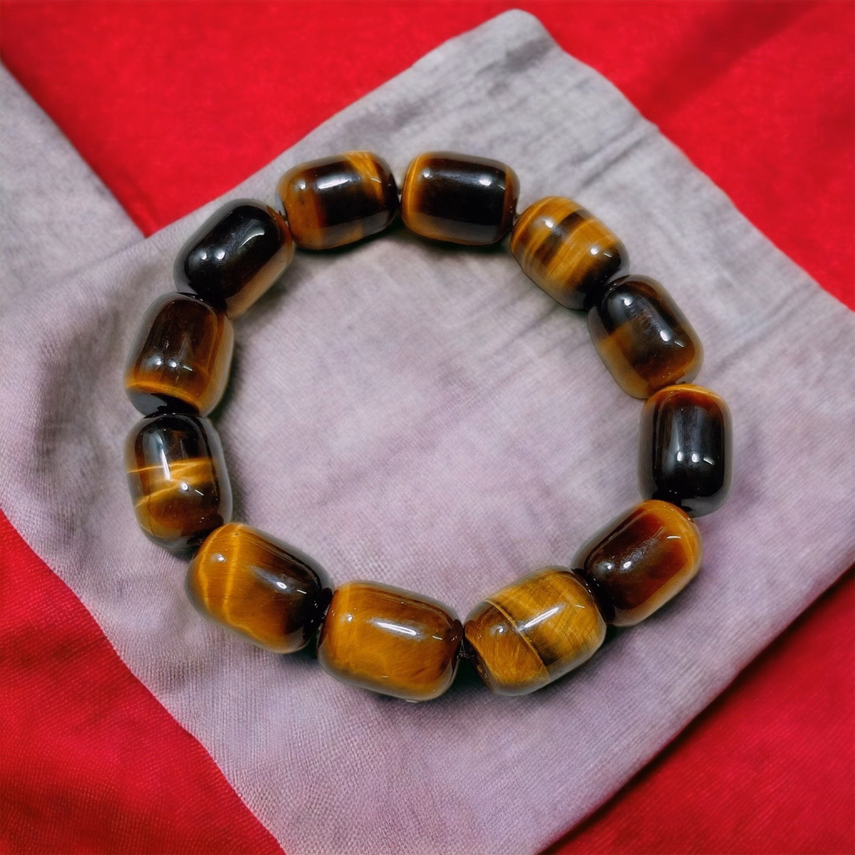 Vòng Tay Nam Lu Thống Đá Thạch Anh Mắt Hổ Nâu Vàng - Thắng Giang - Ảnh 3