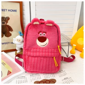 [Hàng Sẵn] Balo Đi Học Hình Gấu Dâu Tây Hồng Dễ Thương Size Lớn Đựng A4 - Balo Thời Trang Dễ Thương Cho Học Sinh - Dmastore