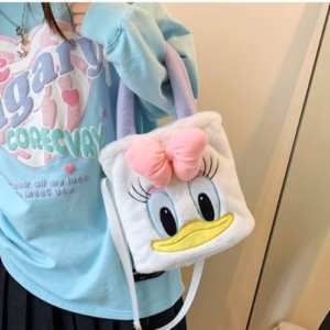 Túi Tote Đeo Chéo Hình Vịt Donald Có Khóa Kéo Phong Cách Hoạt Hình Disney Đáng Yêu - Dmastore