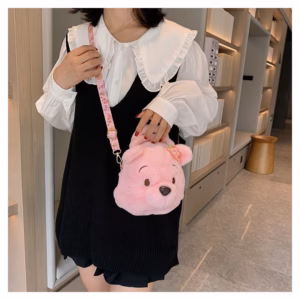Túi Đeo Chéo Hoạt Hình Gấu Pooh Đính Hoa Xinh Xắn Siêu Đáng Yêu - Dmastore