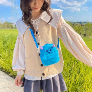 Túi Bao Tử Mini Unisex Hình Quái Vật Sulley Xanh Sullivan Dễ Thương Năng Động - Dmastore