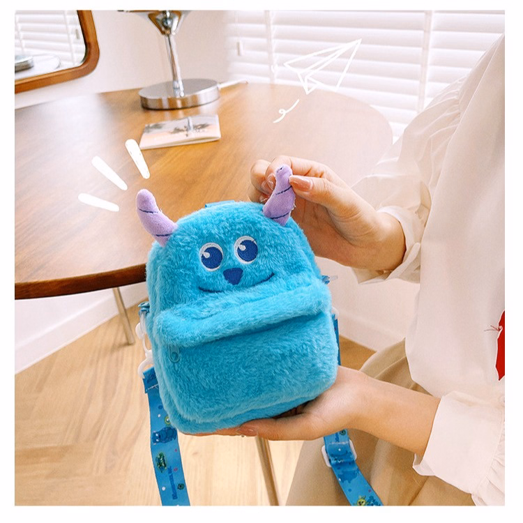 Túi Bao Tử Mini Unisex Hình Quái Vật Sulley Xanh Sullivan Dễ Thương Năng Động - Dmastore - Ảnh 6