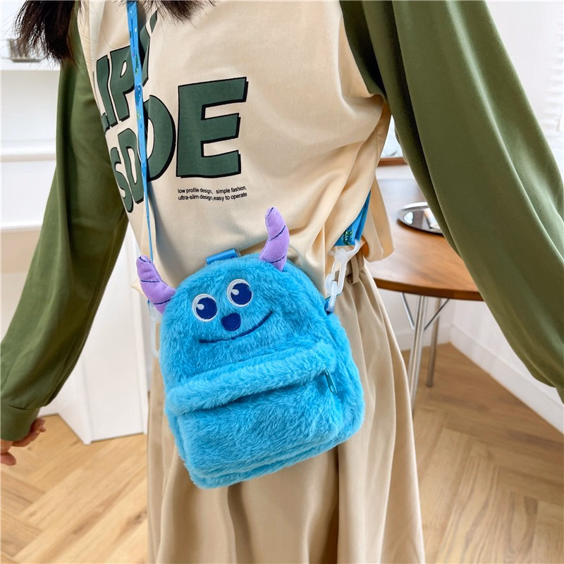 Túi Bao Tử Mini Unisex Hình Quái Vật Sulley Xanh Sullivan Dễ Thương Năng Động - Dmastore - Ảnh 3