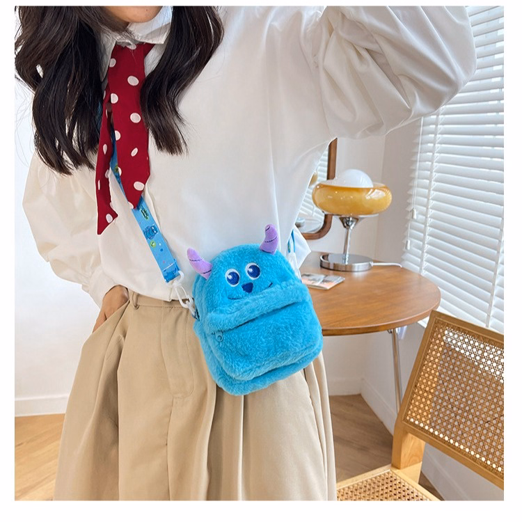 Túi Bao Tử Mini Unisex Hình Quái Vật Sulley Xanh Sullivan Dễ Thương Năng Động - Dmastore - Ảnh 2