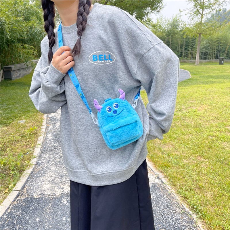 Túi Bao Tử Mini Unisex Hình Quái Vật Sulley Xanh Sullivan Dễ Thương Năng Động - Dmastore - Ảnh 5