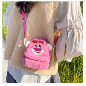 Balo - Túi Bao Tử Mini Đeo Chéo Hình Gấu Dâu Tây Lotso Họa Tiết Hoạt Hình - Dmastore