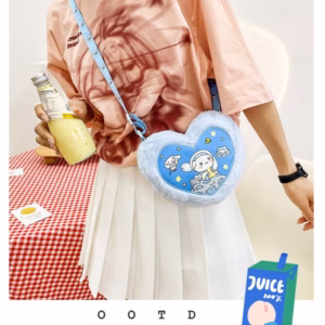 Túi Đeo Chéo Trái Tim Hình Gấu Dâu, Gấu Sanrio Kuromi, Cinnamoroll,...Phong Cách Hoạt Hình Đáng Yêu Cho Bé - Dmastore