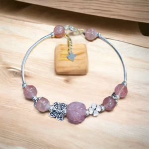 Vòng Tay Sen Thạch Anh Dâu Tây Thiên Nhiên - Thắng Giang