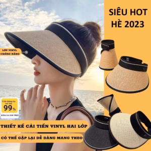 Mũ Cói Nửa Đầu Vinyl Chống Nắng Chống Tia Uv Siêu Hot Hè 2023 Gd019 - Lady'S Passion