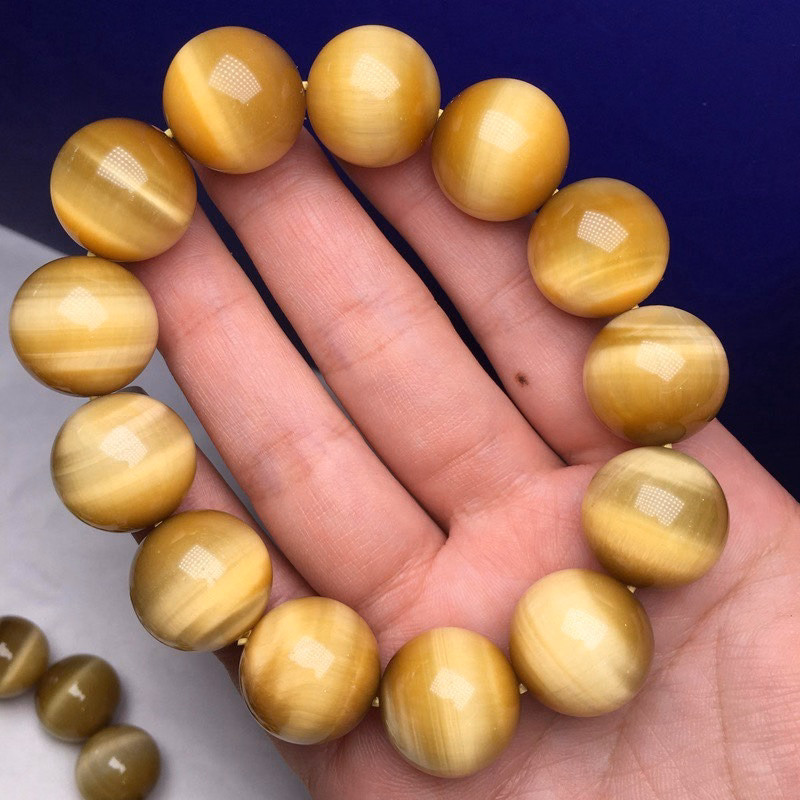 Vòng Tay Nam Đá Thạch Anh Mắt Hổ Tâm Vàng Thiên Nhiên 16 Ly - Thắng Giang - Ảnh 7