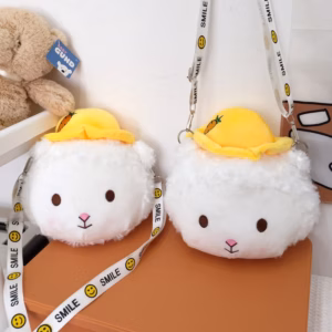Túi Đeo Chéo Gấu Bông Hình Chú Cừu Nhỏ Mũ Vàng Phong Cách Hàn Quốc Dễ Thương - Dmastore