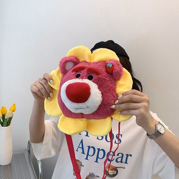 Túi Đeo Chéo Hình Thú Bông Nhân Vật Hoạt Hình Disney Mặt Hoa Hướng Dương Lớn Siêu Đáng Yêu - Dmastore - Ảnh 3