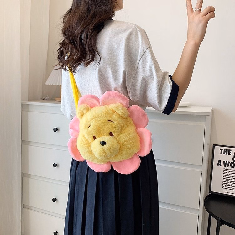 Túi Đeo Chéo Hình Thú Bông Nhân Vật Hoạt Hình Disney Mặt Hoa Hướng Dương Lớn Siêu Đáng Yêu - Dmastore - Ảnh 13