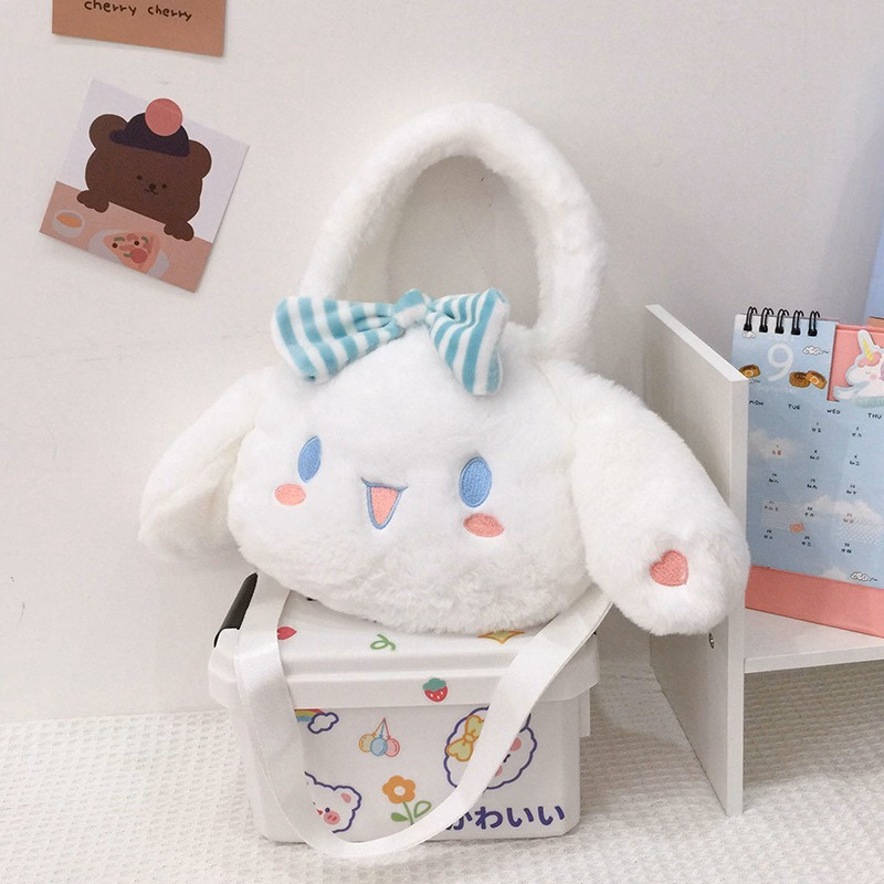 Túi Cinnamoroll Đính Nơ Đeo Chéo Có Quai Xách Phong Cách Lolita Siêu Đáng Yêu - Dmastore - Ảnh 3
