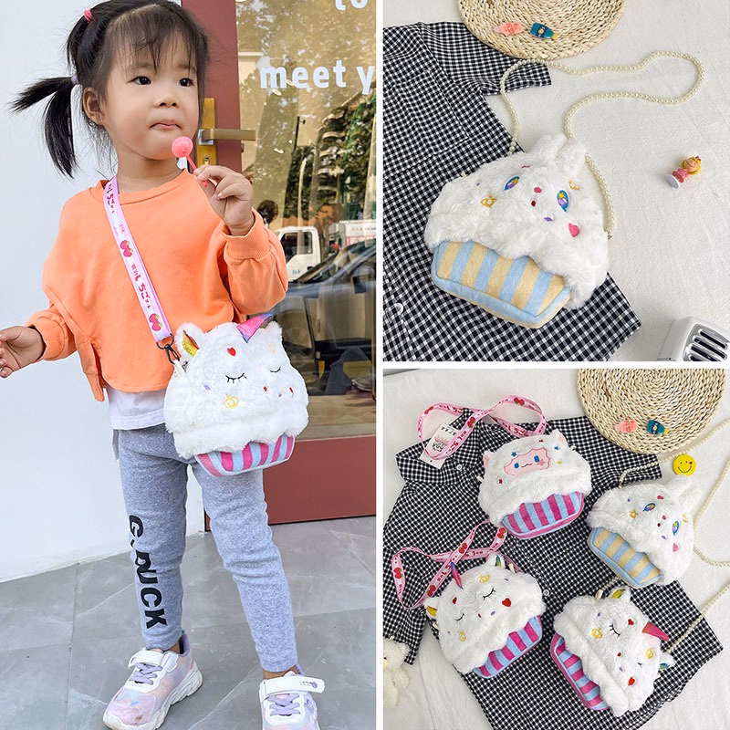 Túi Đeo Chéo Cupcake Hình Thú Bông Có Dây Đeo Họa Tiết Siêu Đáng Yêu - Dmastore - Ảnh 6