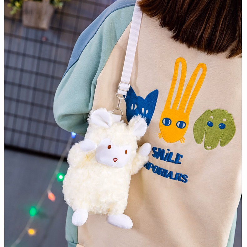 Túi Đeo Chéo Cừu Bông Trắng Nhỏ Bunnies Lamb Siêu Dễ Thương - Dmastore - Ảnh 3