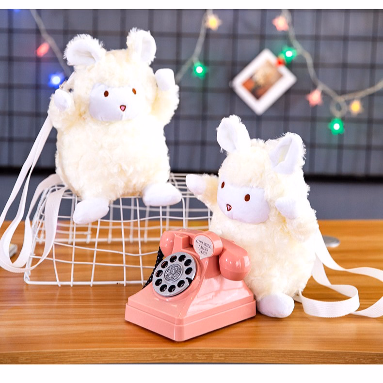 Túi Đeo Chéo Cừu Bông Trắng Nhỏ Bunnies Lamb Siêu Dễ Thương - Dmastore - Ảnh 9