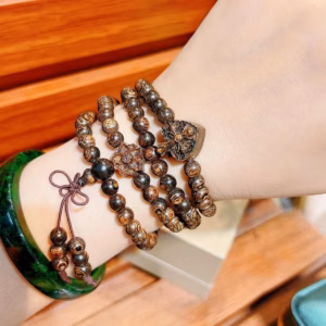 Vòng Tay Hương Sánh Chìm Phối Lá Bồ Đề Và Sen - Thắng Giang