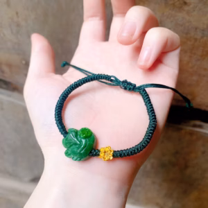 Vòng Tay Hồ Ly Ngọc Cẩm Thạch Thiên Nhiên Tết Charm Sen - Thắng Giang