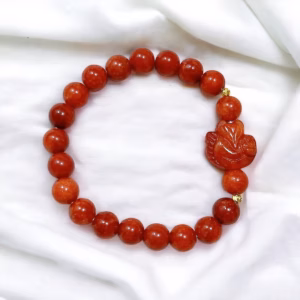 Vòng Tay Hồ Ly Ngọc Cẩm Thạch Huyết Thiên Nhiên 8 Ly - Thắng Giang