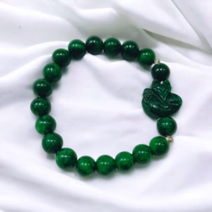 Vòng Tay Hồ Ly Đá Ngọc Cẩm Thạch Thiên Nhiên 8 Ly - Thắng Giang