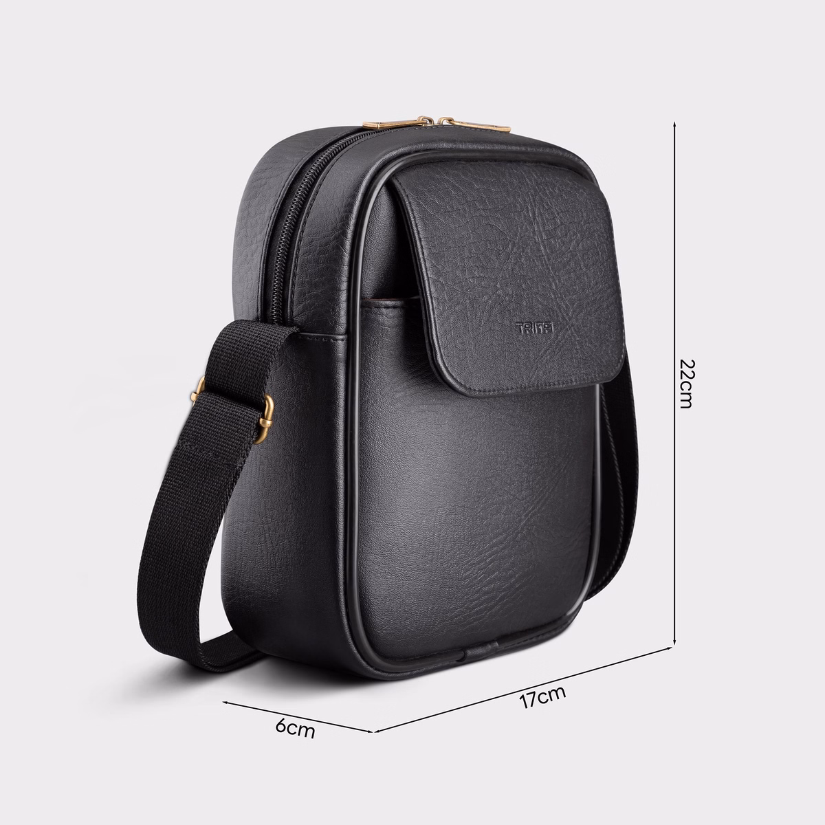 Túi Đeo Chéo Da Nam Nắp Gập Rtn14 - Trita - Ảnh 3