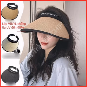Mũ Cói Nữa Đầu Chống Tia Uv Hiệu Quả Tới 98% Ctb187 - Bechip