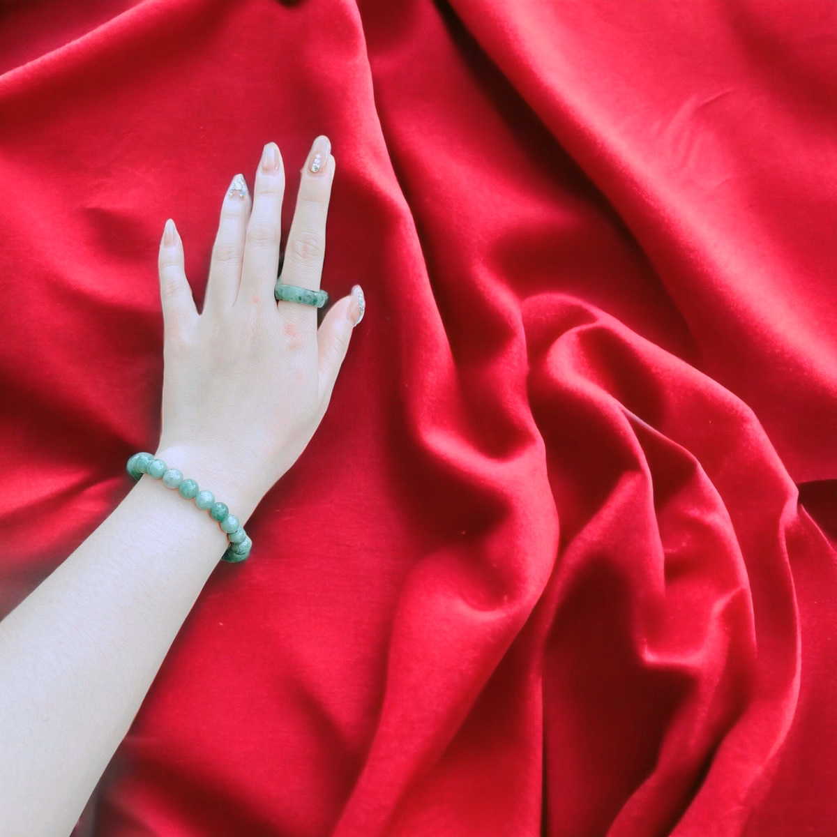 Vòng Tay Đá Ngọc Cẩm Thạch Malay 8 Ly - Thắng Giang - Ảnh 2