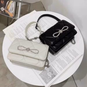 Túi Xách Nữ Đeo Chéo Đeo Vai Thắt Nơ Đính Hạt - Ausa House