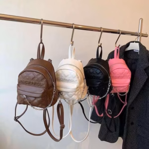 Balo Nữ Mini Thời Trang Sành Điệu Vân Trám Phối Dây Xích Thời Trang - Larita Fashion