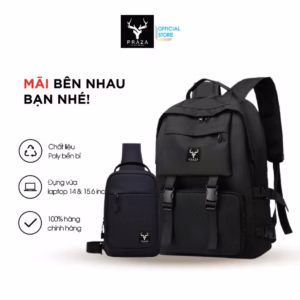 Combo Balo Ulzzang Hàn Quốc Và Túi Đeo Chéo Bl185Dc112 - Praza