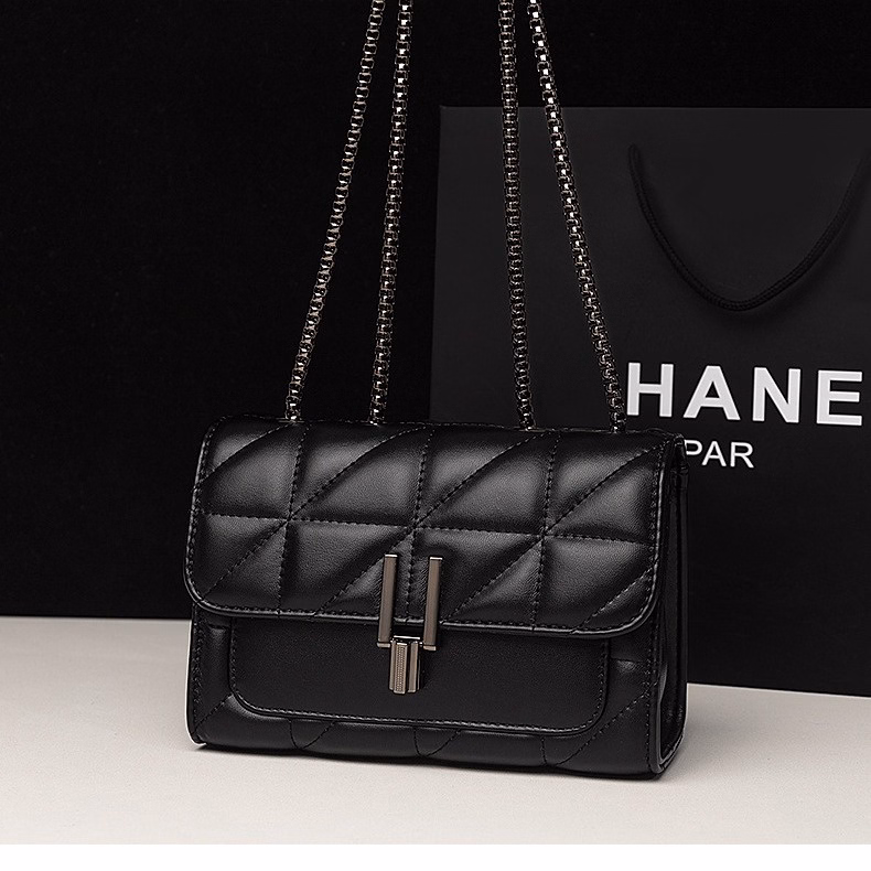 Túi Đeo Chéo Nữ 4 Ngăn Đeo Vai Thời Trang Hàn Quốc Dây Xích Đen 35 - Larita Fashion - Ảnh 13