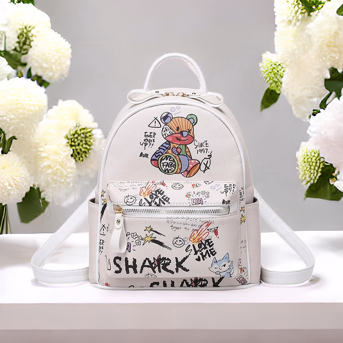 Balo Nữ Họa Tiết Gấu Đi Học, Đi Chơi, Đi Làm Wh66 - Winnie House - Ảnh 9