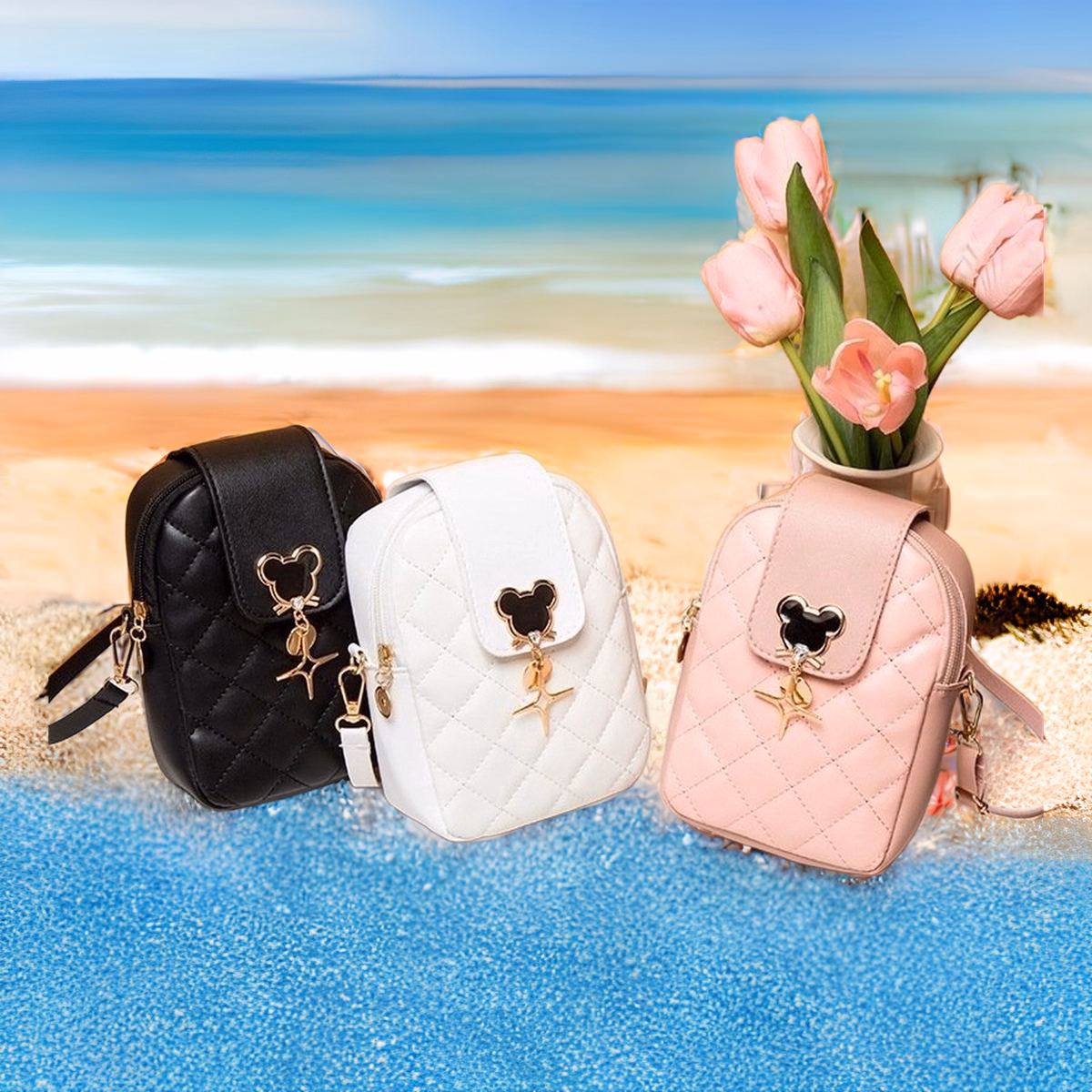 Túi Đựng Điện Thoại Trang Trí Hình Mèo Cute Wh68, W218 - Winnie House