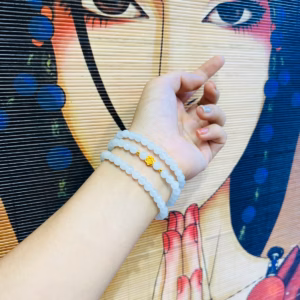 Vòng Tay Liên Hoa Vàng 24Kara Phối Hạt Ngọc - Thắng Giang