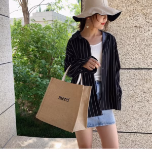 Túi Cói Đi Biển Merci Siêu Hot Đi Chơi, Đi Du Lịch Loại 1 Có Miếng Lót Đáy 181 - Larita Fashion