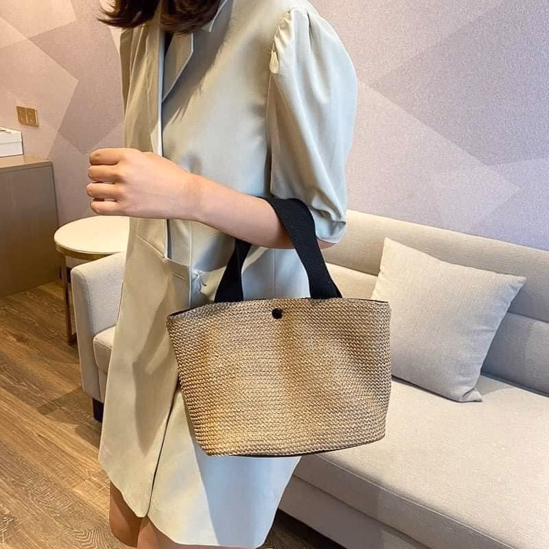 Túi Cói Nữ Đẹp Xách Cầm Tay Bản To Đi Biển, Đi Chơi Siêu Xinh 174 - Larita Fashion - Ảnh 3