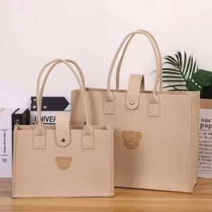 Túi Nỉ Hình Gấu Bông Xách Tay Đi Biển, Đi Chơi Dễ Thương 459