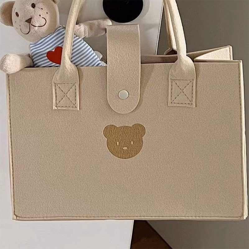 Túi Nỉ Hình Gấu Bông Xách Tay Đi Biển, Đi Chơi Dễ Thương 459 - Ảnh 12