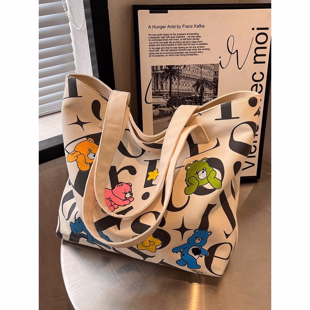 Túi Tote Đeo Vai In Họa Tiết Gấu Thái Lan Dễ Thương Wh82 - Winnie House - Ảnh 5
