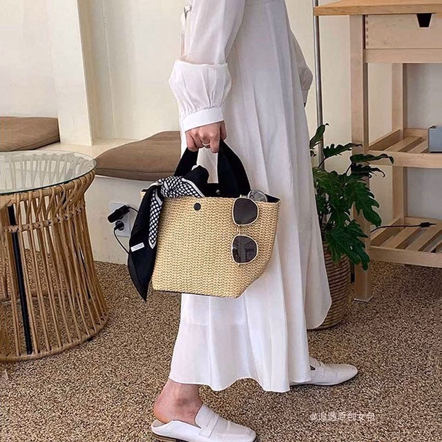 Túi Cói Nữ Đẹp Xách Cầm Tay Bản To Đi Biển, Đi Chơi Siêu Xinh 174 - Larita Fashion - Ảnh 12
