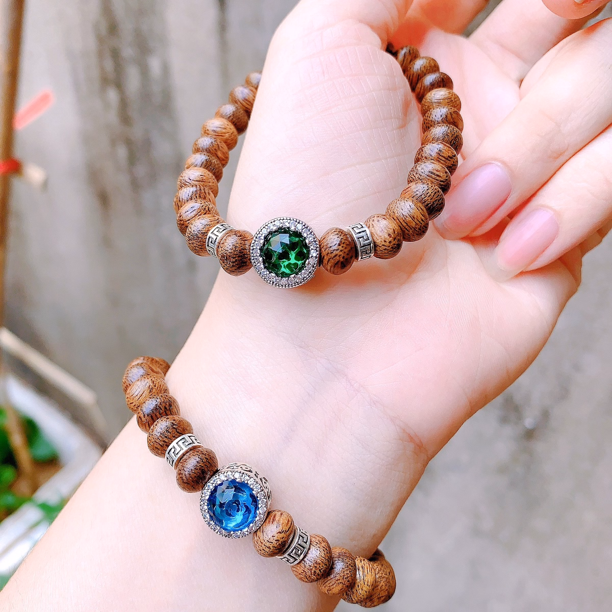 Vòng Tay Pandora Bạc Thái Cao Cấp Phối Trầm Hương Tốc Dẹt - Thắng Giang - Ảnh 9