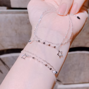 Lắc Tay Bạc Ý Hình Sao Cao Cấp Có Thẻ Hóa Đơn - Thắng Giang