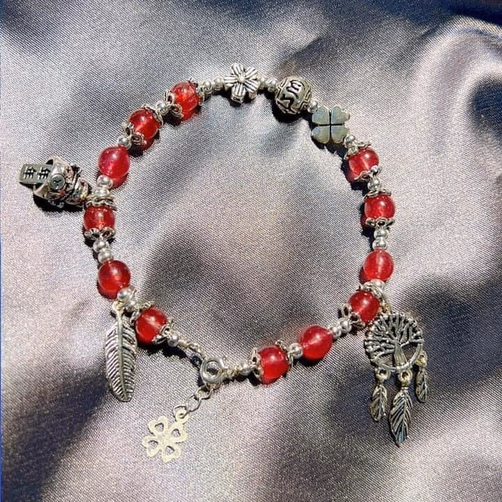 Vòng Tay Thạch Anh Dâu Tây Phối Charm Bạc Ta Cao Cấp - Thắng Giang - Ảnh 3